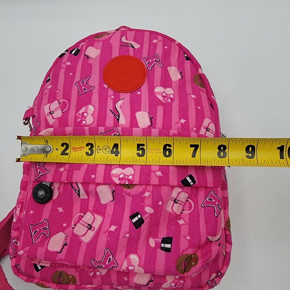 Kipling Pink Small-Medium Backpack Multicolor Euc… - image 7